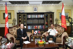 प्रधान सेनापति र जापानी राजदूतबीच भेटघाट